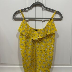 Banana Republic Yellow Ruffled Camisole